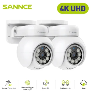 SANNCE 4K Camera with Microphone Waterproof